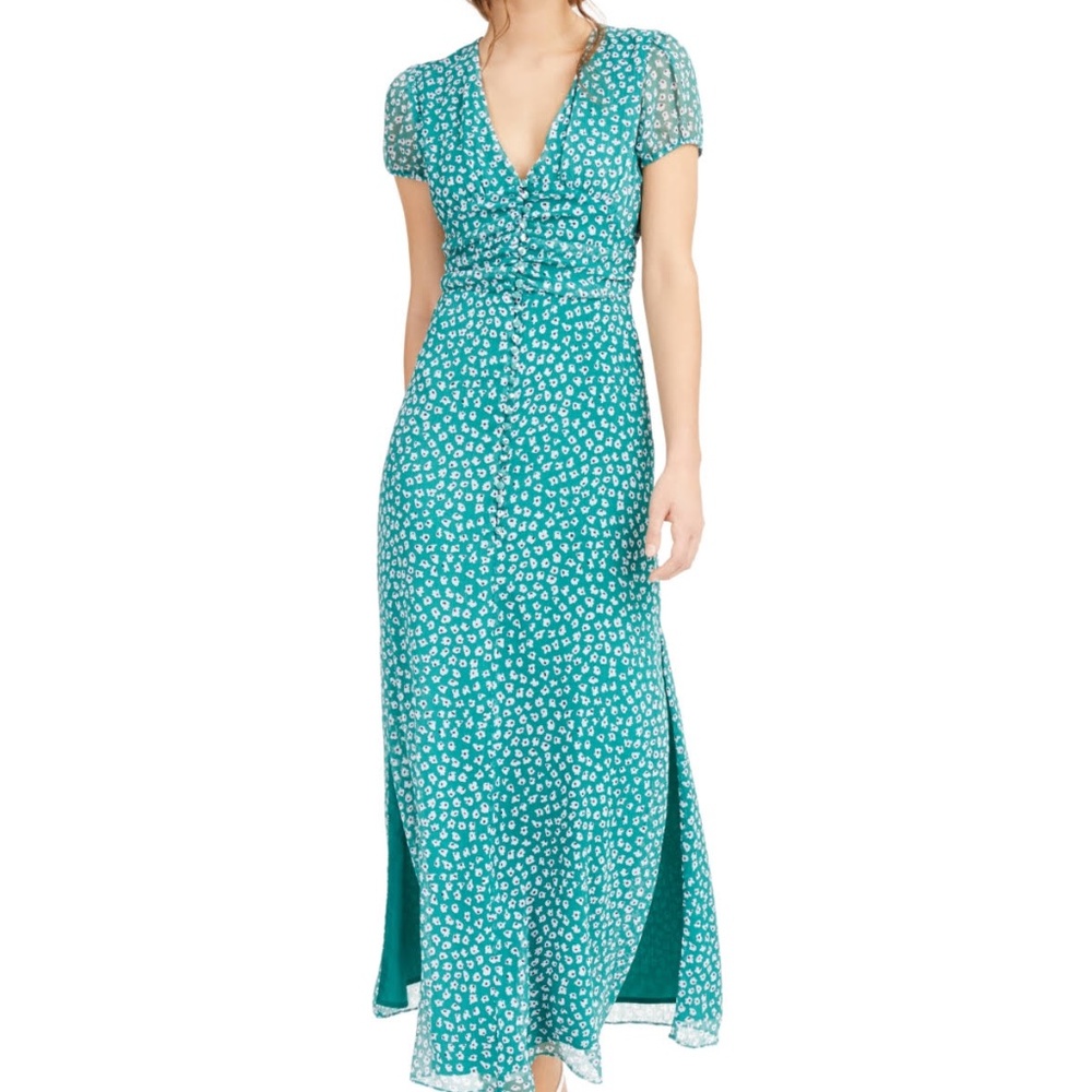 Bar III Chiffon Maxi Dress Seabreeze Green S